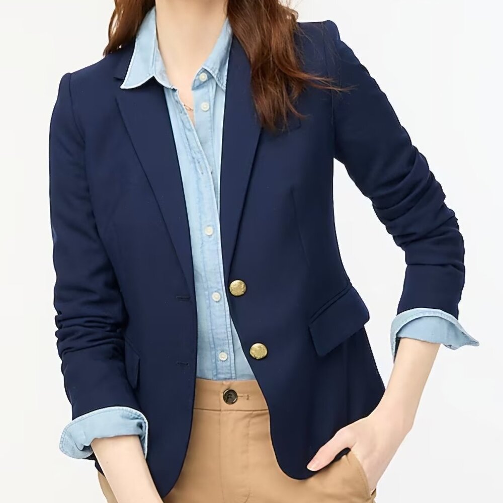 J. Crew Navy Schoolboy Blazer
